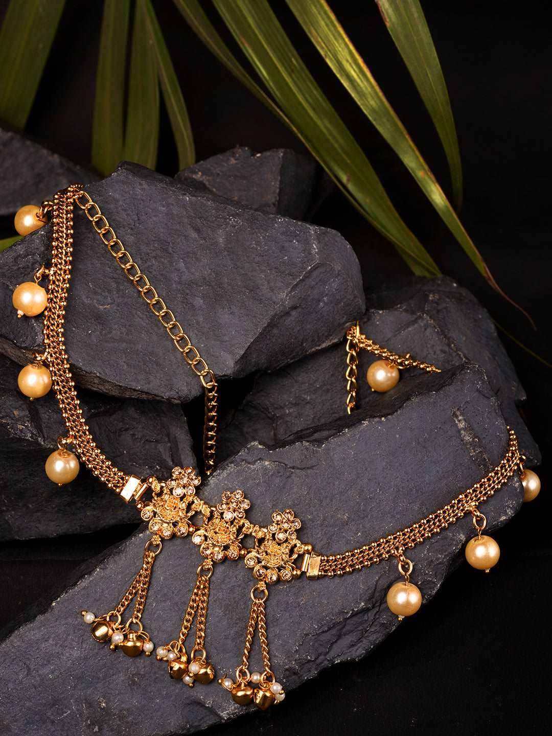 Gold Plated Kemp stone studded Pearl Beaded Kamarbandh, zaveri pearls, sale price rs, sale price, sale gold plated, sale gold, sale, rubans, ring, regular price, priyassi jewellery, kushal's